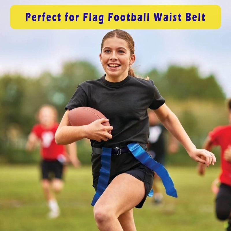 Clocean Web Football Belt with Two Stainless Steel D Rings 52' Football Pants Belt for Men Women Kids Youth Boys Girls - Image 5